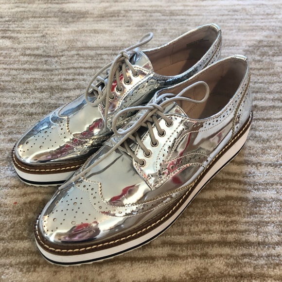 silver brogues womens